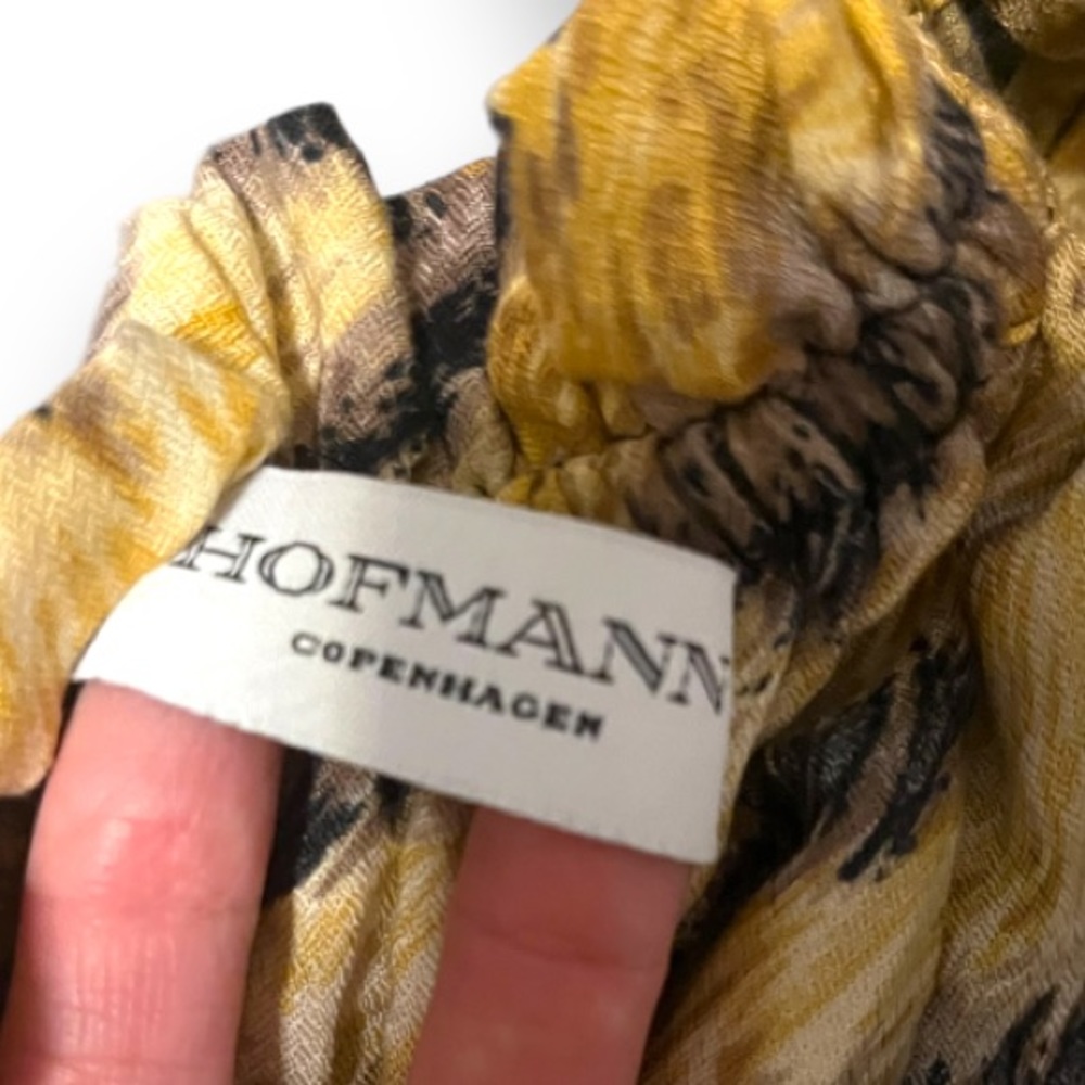 Hoffmann Copenhagen Tabitha Blouse Golden Hour Animal Print Size 34 - Picture 12 of 15